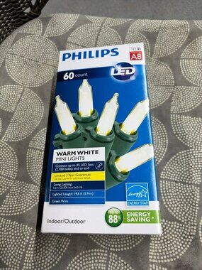 Philips 60 count warm white mini lights